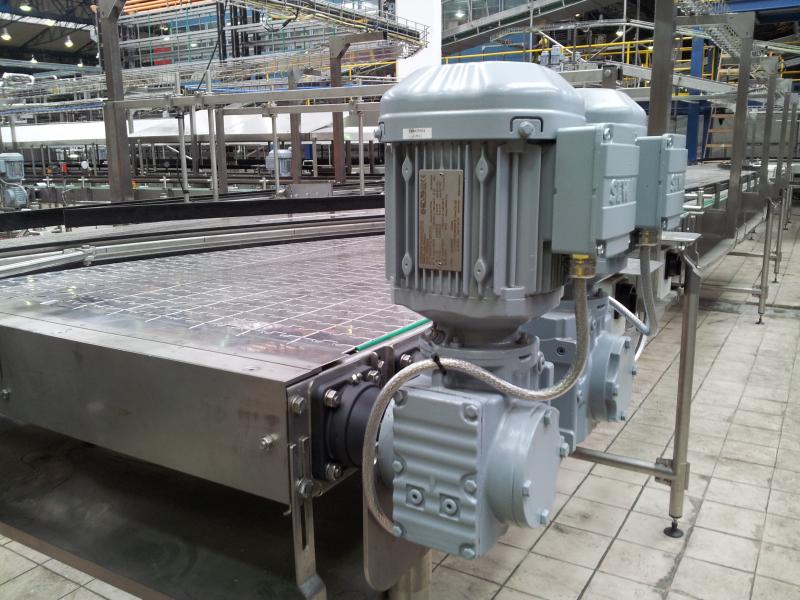 Cintas transportadoras líneas de envasado de bebidas